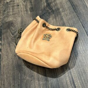 Pratesi Firenze Purse Bag Brown Leather Vintage Chain Italy Bucket Backpack Bag